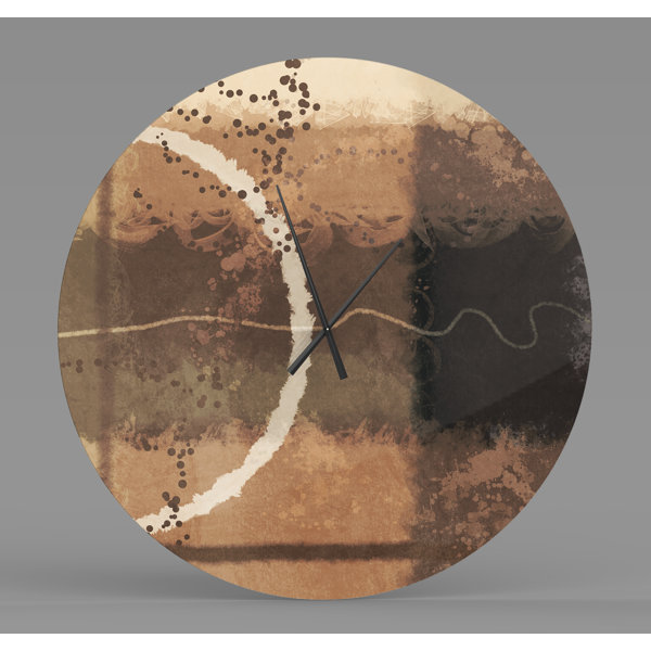 Latitude Run® Professional Fluent Abstract Metal Wall Clock Wayfair